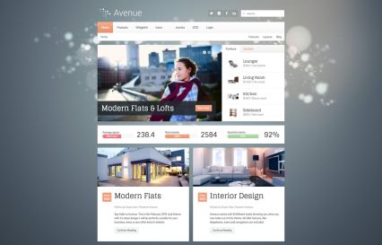 Avenue WordPress Theme Orange Style