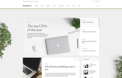 Monday WordPress Theme Organic Style