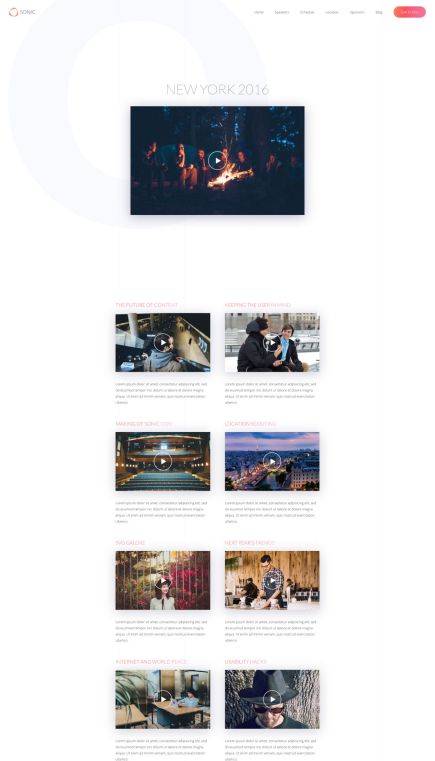 Sonic WordPress Theme Portfolio Layout