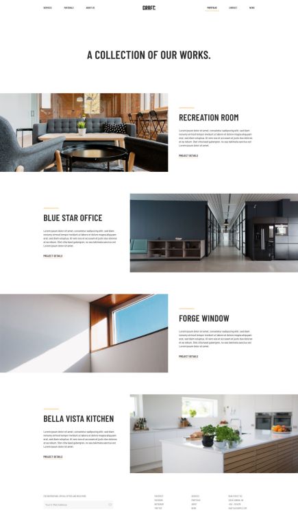 Craft Joomla Template Portfolio Layout