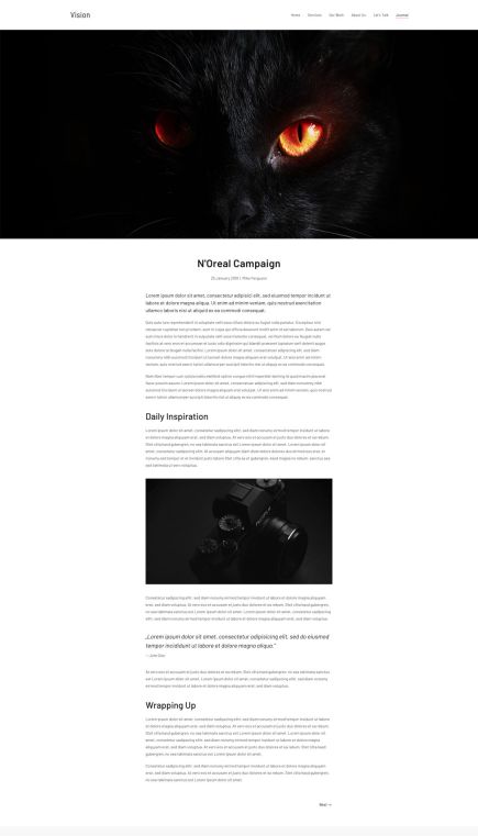 Vision Joomla Template Post Layout