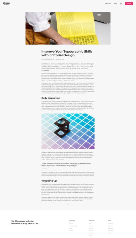 Design Bites WordPress Theme Post Layout