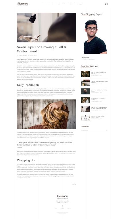 Florence Joomla Template Post Layout