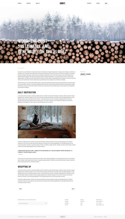 Craft WordPress Theme Post Layout