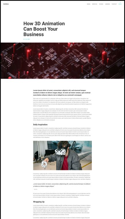 Soda WordPress Theme Post Layout