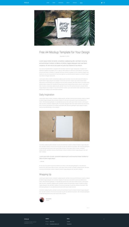 Max WordPress Theme Post Layout