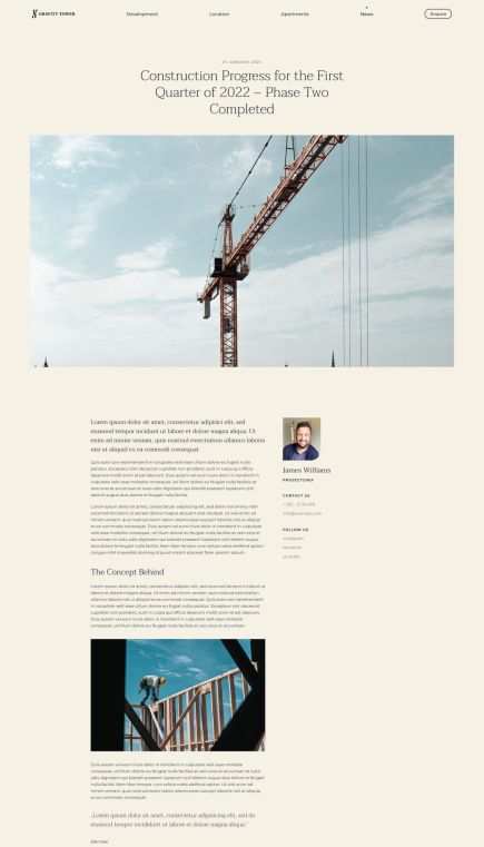 Gravity Tower WordPress Theme Post Layout