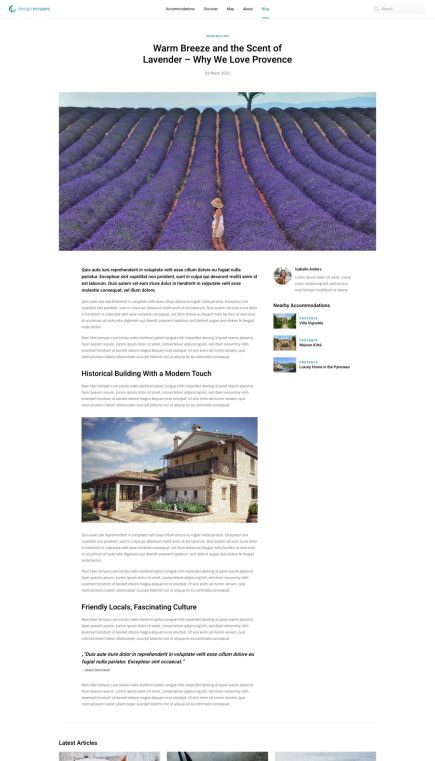 Design Escapes WordPress Theme Post Layout