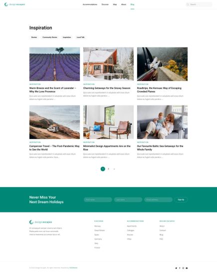 Design Escapes Joomla Template Index Layout