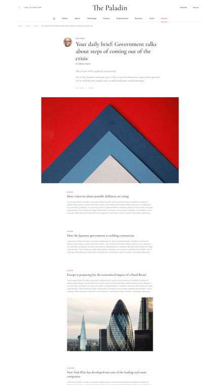 Paladin WordPress Theme Post Custom Layout