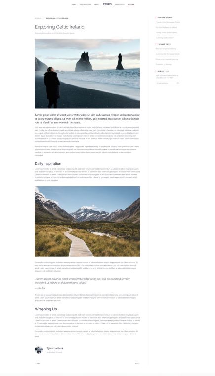 Fjord Joomla Template Post Layout