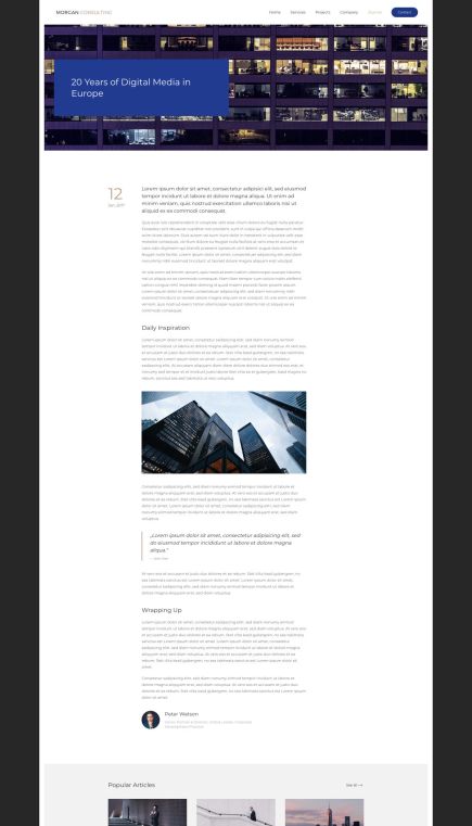 Morgan Consulting Joomla Template Post Layout