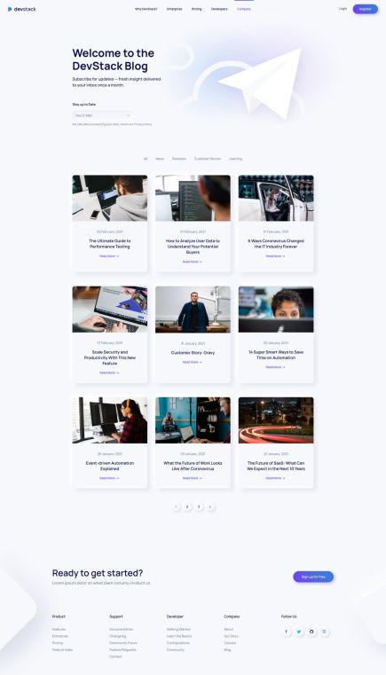 DevStack Joomla Template Index Layout