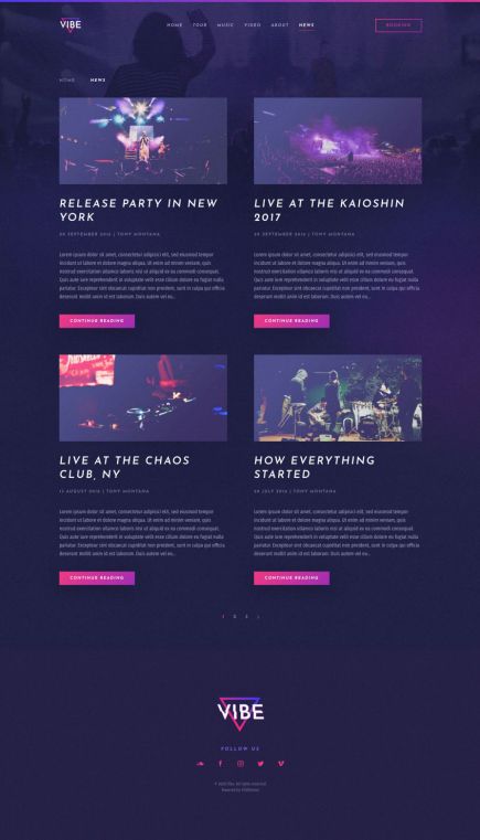 Vibe Joomla Template Index Layout