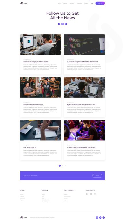 Flow Joomla Template Index Layout