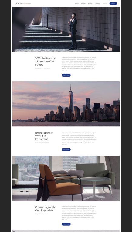 Morgan Consulting Joomla Template Index Layout