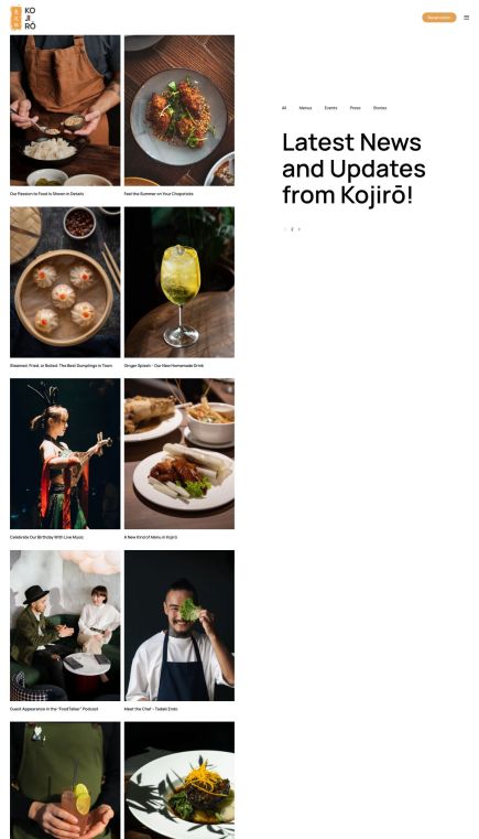 Kojiro WordPress Theme Index Layout