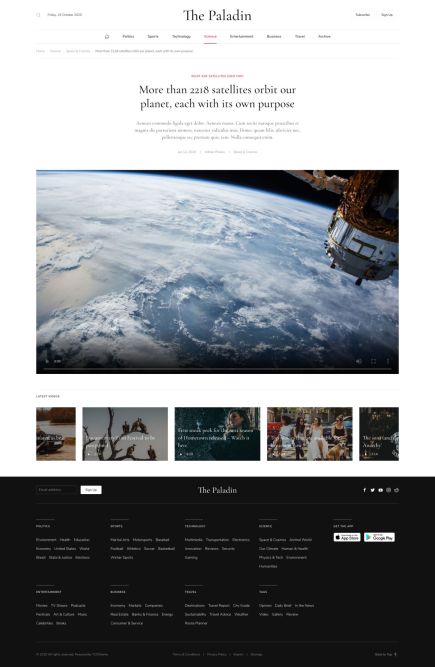 Paladin WordPress Theme Post Custom Layout