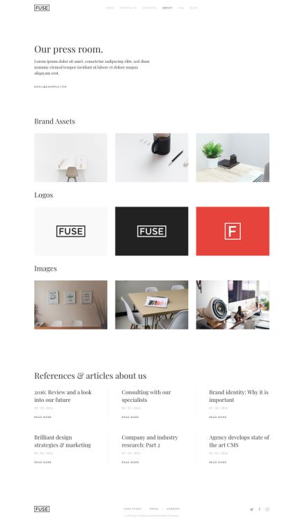 Fuse Joomla Template Gallery Layout