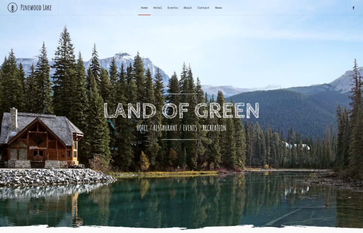 Pinewood Lake WordPress Theme