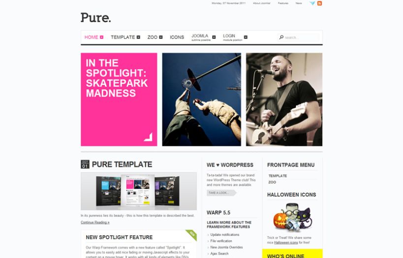 Pure Joomla Template