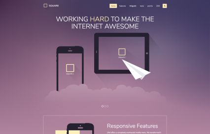 Square Joomla Template Purple Style