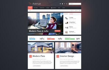 Avenue WordPress Theme Salmon Style