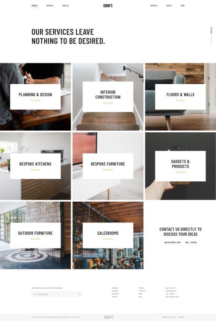 Craft WordPress Theme Portfolio Layout