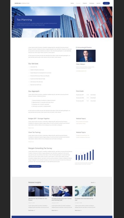 Morgan Consulting WordPress Theme Services Layout