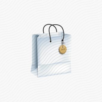 Shopping Bag White Icon