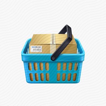 Shopping Basket Blue Full Icon