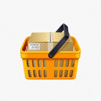 Shopping Basket Yellow Full Icon