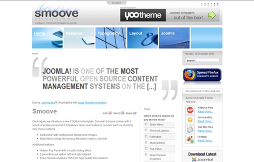 Smoove Joomla Template