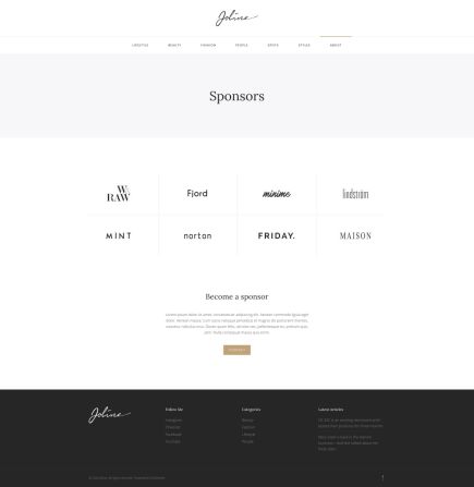 Joline Joomla Template Partners Layout