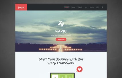 Lava Joomla Template Strawberry Style