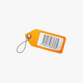 Tag Yellow Barcode Icon