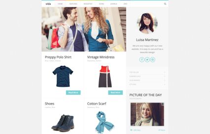 Vida Joomla Template Turquoise Style