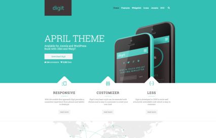 Digit Joomla Template Turquoise Style