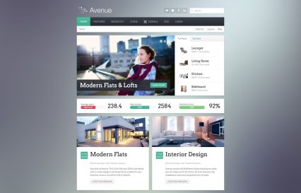 Avenue WordPress Theme Turquoise Style