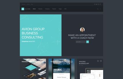 Avion Joomla Template Turquoise Style