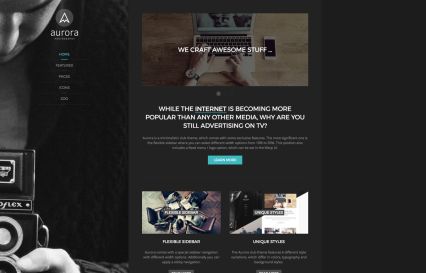 Aurora WordPress Theme Turquoise Style