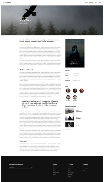 Framerate WordPress Theme Post Custom Layout