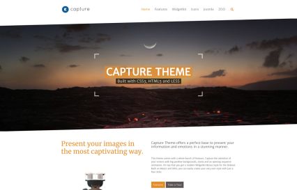 Capture Joomla Template Volcano Style