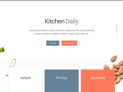 Kitchen Daily WordPress Theme White Blue Style