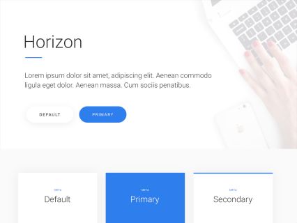 Horizon WordPress Theme White Blue Style