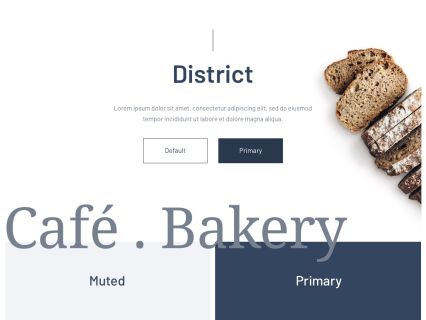 District WordPress Theme White Blue Style