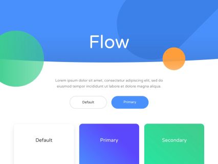 Flow Joomla Template White Blue Style