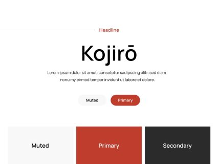 Kojiro Joomla Template White Darkred Style