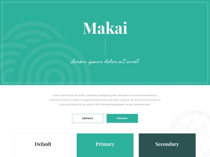 Makai WordPress Theme White Green Style