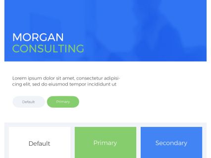 Morgan Consulting WordPress Theme White Green Style